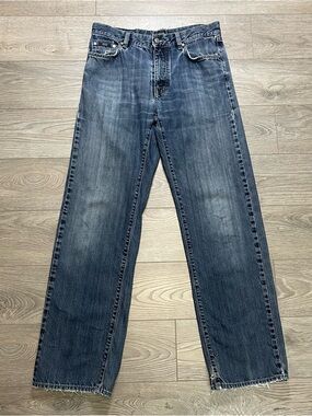 Vintage HUGO BOSS Texas Jeans Distressed Denim W30 L32 Baggy Skater Fit